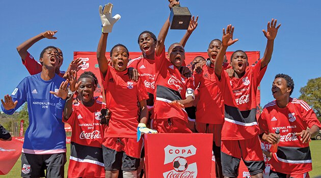 First time winners … JG Zuma Secondary School from KwaZulu-Natal won their maiden Copa Coca-Cola title last weekend in Bloemfontein