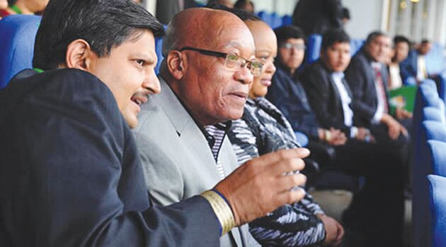 ANC scrutinises capture… President Jacob Zuma and Atul Gupta at an event